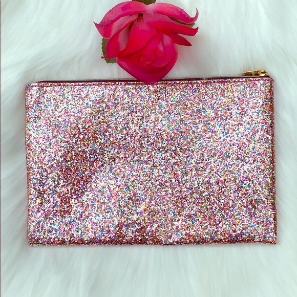 Handbags - PINK SUPER SPARKLY CLUTCH- NEVER USED!!
